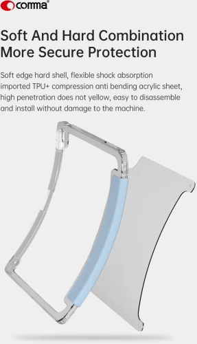 Чохол-книжка (поліуретановий) Apple iPad Air 11" 2024 / Air & Pro 11 2020-2022 Comma Joy PU with Pencil Slot Series Light Blue