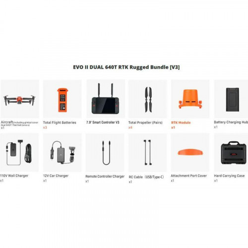 AUTEL EVO II Dual Rugged Bundle 640T RTK V3 Orange (102001511)