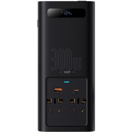 Автомобильный инвертор Baseus In-car Inverter 300W 220V CN/EU Black (CGNB010101)