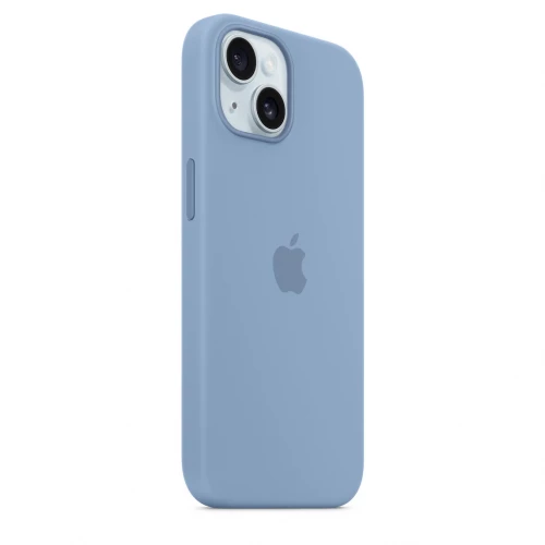 Чехол-накладка (силиконовый) для iPhone 15 Silicone Case High Copy with MagSafe Winter Blue
