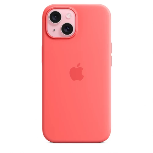 Чехол-накладка (силиконовый) для iPhone 15 Silicone Case High Copy with MagSafe Guava