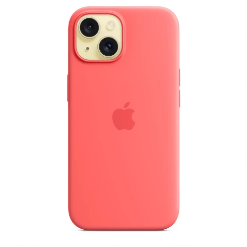 Чехол-накладка (силиконовый) для iPhone 15 Silicone Case High Copy with MagSafe Guava