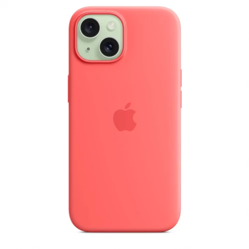 Чехол-накладка (силиконовый) для iPhone 15 Silicone Case High Copy with MagSafe Guava