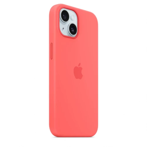 Чехол-накладка (силиконовый) для iPhone 15 Silicone Case High Copy with MagSafe Guava