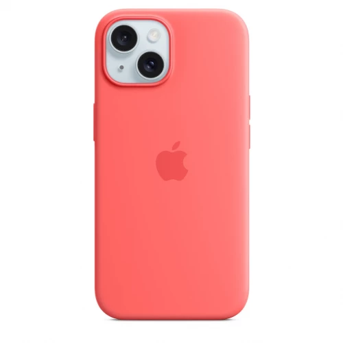 Чехол-накладка (силиконовый) для iPhone 15 Silicone Case High Copy with MagSafe Guava