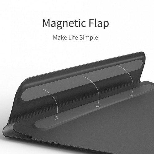 Чохол-папка (шкіряний) Apple MacBook Pro 14.2" 2021 WIWU Skin Pro 2 Leather Sleeve Gray