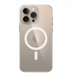 Чохол-накладка (силіконовий) Apple iPhone 16 Pro Monblan Magnetic Crystal Series Transparent