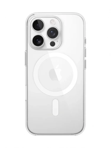 Чехол-накладка (пластиковый) для iPhone 16 Pro Clear Case with MagSafe High Copy