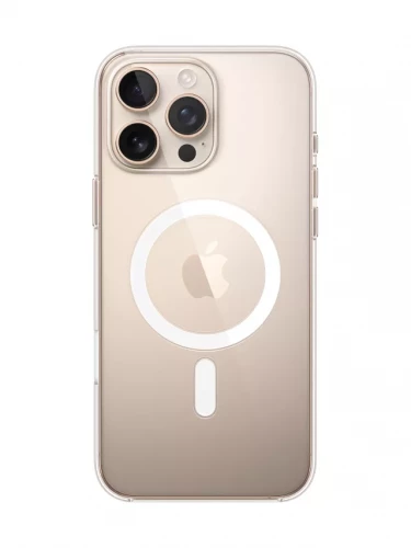 Чехол-накладка (пластиковый) для iPhone 16 Pro Max Clear Case with MagSafe High Copy