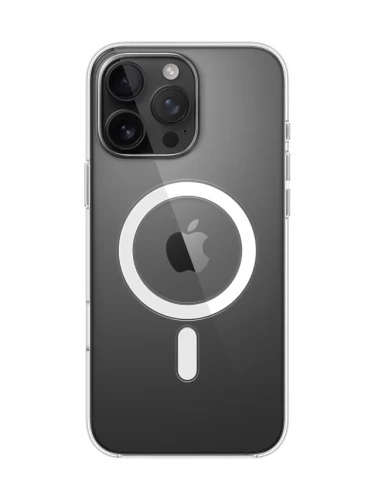 Чехол-накладка (пластиковый) для iPhone 16 Pro Max Clear Case with MagSafe High Copy
