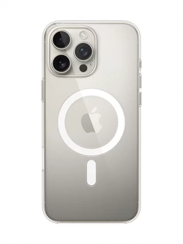 Чехол-накладка (пластиковый) для iPhone 16 Pro Max Clear Case with MagSafe High Copy