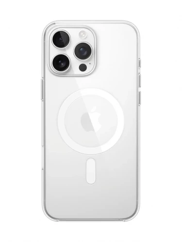 Чехол-накладка (пластиковый) для iPhone 16 Pro Max Clear Case with MagSafe High Copy
