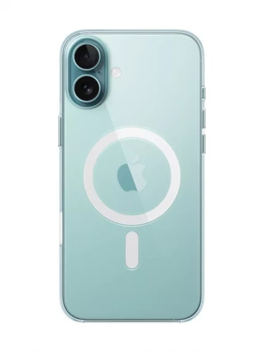 Чехол-накладка (пластиковый) для iPhone 16 Plus Clear Case with MagSafe High Copy