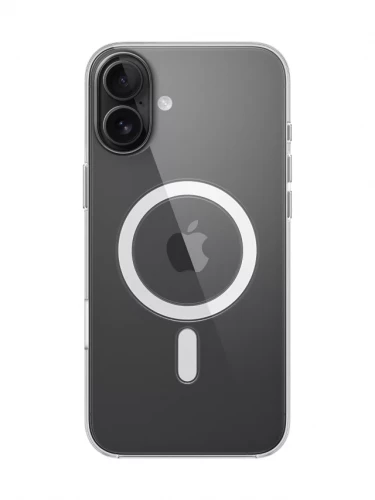 Чехол-накладка (пластиковый) для iPhone 16 Plus Clear Case with MagSafe High Copy