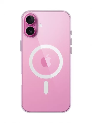 Чехол-накладка (пластиковый) для iPhone 16 Plus Clear Case with MagSafe High Copy