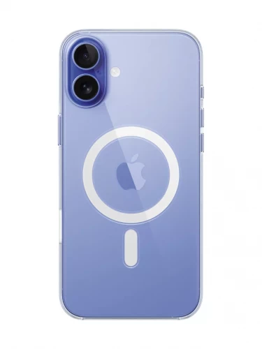 Чехол-накладка (пластиковый) для iPhone 16 Plus Clear Case with MagSafe High Copy