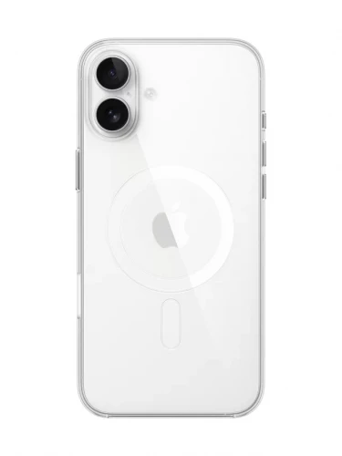 Чехол-накладка (пластиковый) для iPhone 16 Plus Clear Case with MagSafe High Copy