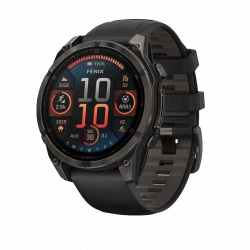 Garmin Fenix 8 47mm AMOLED Sapphire Carbon Gray DLC Titanium w. Black/Pebble Gray S. Band (010-02904-20/21)