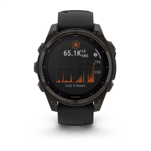 Garmin Fenix 8 47mm Solar Sapphire Carbon Gray DLC Titanium w. Black/Pebble Gray S. Band (010-02906-10/11)