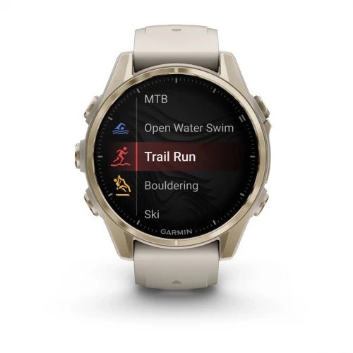 Garmin Fenix 8 43mm AMOLED Sapphire Soft Gold w. Fog Gray/Dark Sandstone S. Band (010-02903-10/11/18)