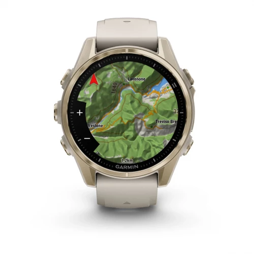 Garmin Fenix 8 43mm AMOLED Sapphire Soft Gold w. Fog Gray/Dark Sandstone S. Band (010-02903-10/11/18)