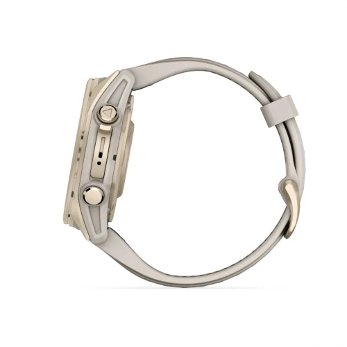 Garmin Fenix 8 43mm AMOLED Sapphire Soft Gold w. Fog Gray/Dark Sandstone S. Band (010-02903-10/11/18)