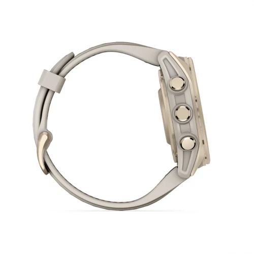 Garmin Fenix 8 43mm AMOLED Sapphire Soft Gold w. Fog Gray/Dark Sandstone S. Band (010-02903-10/11/18)