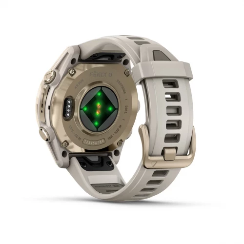 Garmin Fenix 8 43mm AMOLED Sapphire Soft Gold w. Fog Gray/Dark Sandstone S. Band (010-02903-10/11/18)