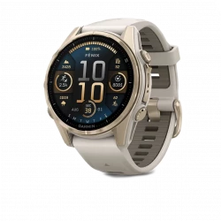 Garmin Fenix 8 43mm AMOLED Sapphire Soft Gold w. Fog Gray/Dark Sandstone S. Band (010-02903-10/11/18)