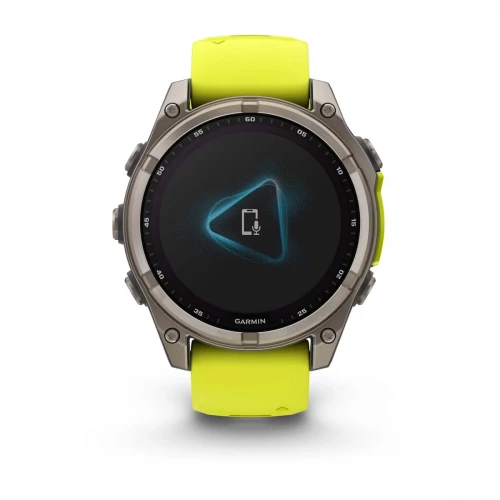 Garmin Fenix 8 47mm Solar Sapphire Titanium w. Amp Yellow/Graphite Silicone Band (010-02906-20/21)