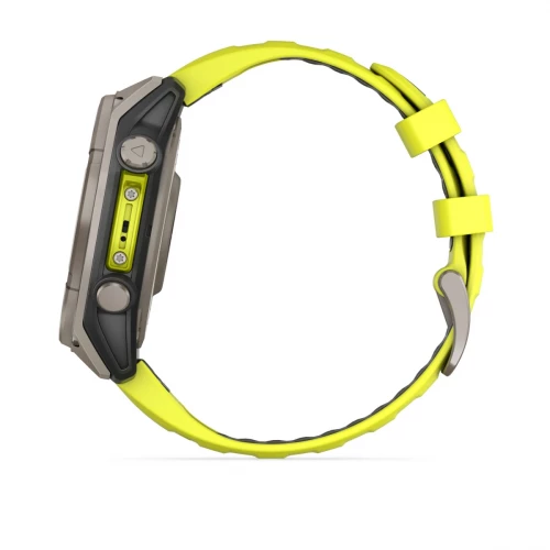 Garmin Fenix 8 47mm Solar Sapphire Titanium w. Amp Yellow/Graphite Silicone Band (010-02906-20/21)