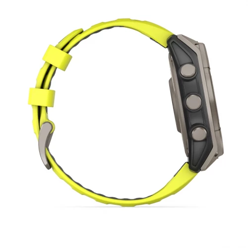 Garmin Fenix 8 47mm Solar Sapphire Titanium w. Amp Yellow/Graphite Silicone Band (010-02906-20/21)