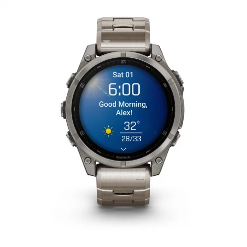 Garmin Fenix 8 47mm AMOLED Sapphire Titanium with Vented Titanium Bracelet (010-02904-40)
