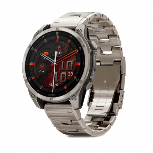 Garmin Fenix 8 47mm AMOLED Sapphire Titanium with Vented Titanium Bracelet (010-02904-40)
