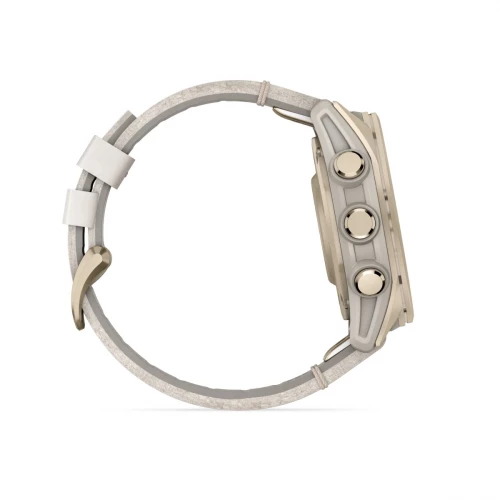 Garmin Fenix 8 43mm AMOLED Sapphire Soft Gold with Limestone Leather Band (010-02903-40)