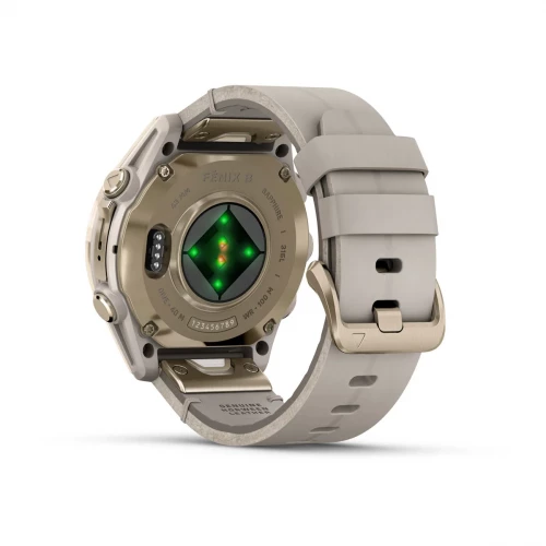 Garmin Fenix 8 43mm AMOLED Sapphire Soft Gold with Limestone Leather Band (010-02903-40)