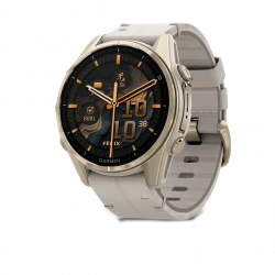 Garmin Fenix 8 43mm AMOLED Sapphire Soft Gold with Limestone Leather Band (010-02903-40)