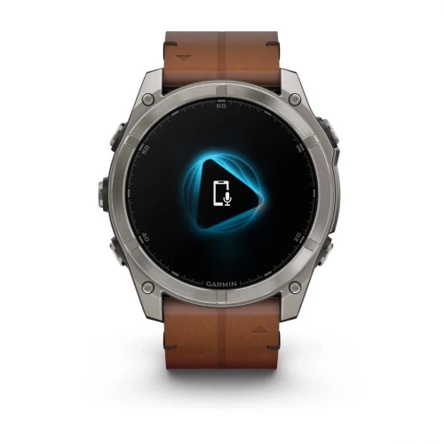 Garmin Fenix 8 51mm AMOLED Sapphire Carbon grey DLC w. Chestnut Leather Band (010-02905-40)