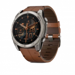 Garmin Fenix 8 51mm AMOLED Sapphire Carbon grey DLC w. Chestnut Leather Band (010-02905-40)