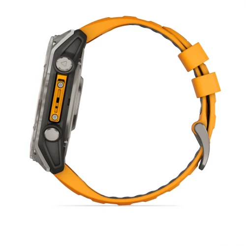 Garmin Fenix 8 51mm AMOLED Sapphire Titanium w. Spark Orange/Graphite Silicone Band (010-02905-10/11)