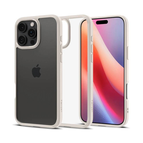 Чехол-накладка (силиконовый) Apple iPhone 16 Pro Spigen Ultra Hybrid Natural Titanium (ACS08127)