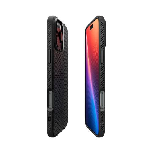 Чохол-накладка (силіконовий) Apple iPhone 16 Pro Spigen Liquid Air Matte Black (AC808117)