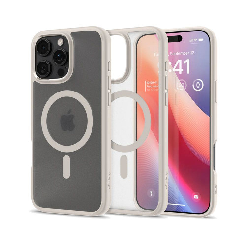 Чехол-накладка (силиконовый) Apple iPhone 16 Pro Max Spigen Ultra Hybrid MagSafe Frost Natural Titanium (ACS08382)
