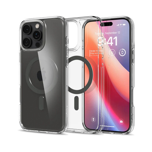 Чехол-накладка (силиконовый) Apple iPhone 16 Pro Spigen Ultra Hybrid MagSafe Graphite (ACS08130)