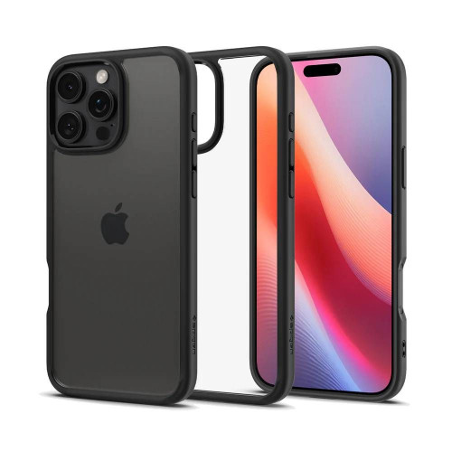 Чехол-накладка (силиконовый) Apple iPhone 16 Pro Spigen Ultra Hybrid Matte Black (ACS08125)
