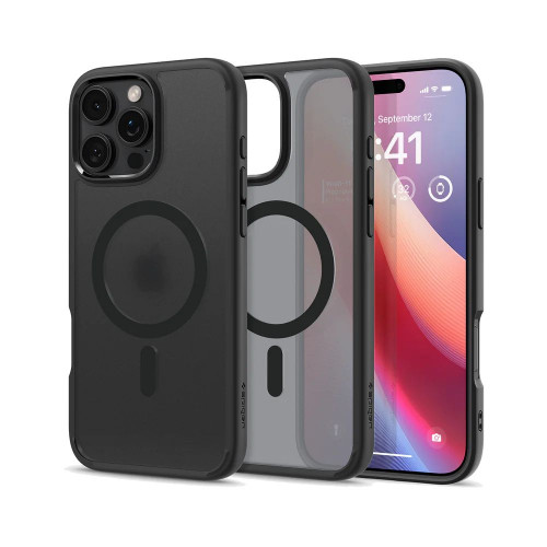 Чехол-накладка (силиконовый) Apple iPhone 16 Pro Spigen Ultra Hybrid MagSafe Frost Black (ACS08134)