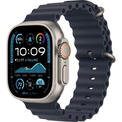 Apple Watch Ultra 2 GPS + Cellular 49mm Natural Titanium Case w. Navy Ocean Band (MX4D3)