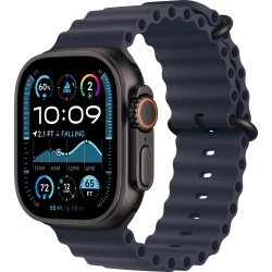 Apple Watch Ultra 2 GPS + Cellular 49mm Black Titanium Case w. Navy Ocean Band (MYTC3+MYPA3)