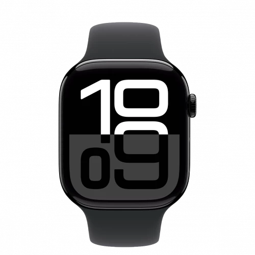 Apple Watch Series 10 GPS 46mm Jet Black Alu. Case w. Black Sport Band - M/L (MWWQ3)