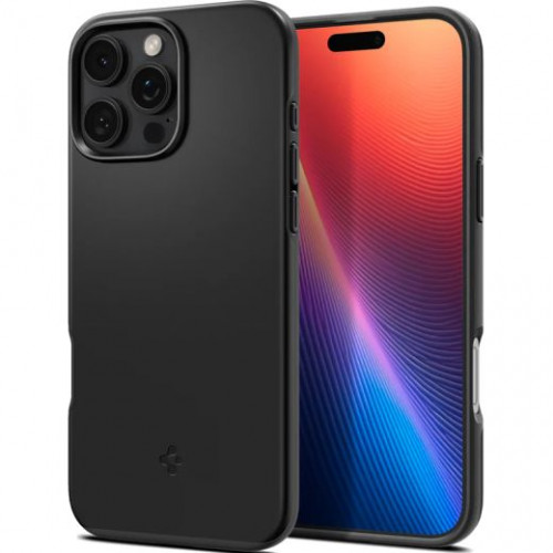 Чехол-накладка (силиконовый) Apple iPhone 16 Pro Max Spigen Thin Fit Black (ACS07978)